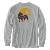 Carhartt Men's Pocket Dog Graphic Long Sleeve T Shirt Front_Flat