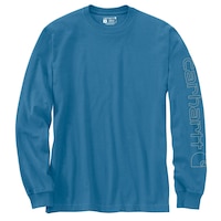 Carhartt Men's Loose Fit Sleeve Logo Long Sleeve Graphic T Shirt