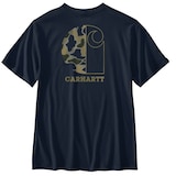 Charhartt Men's Camo Back Graphic Long Sleeve T Shirt Front_Flat