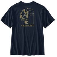 Charhartt Men's Camo Back Graphic Long Sleeve T Shirt Front_Flat