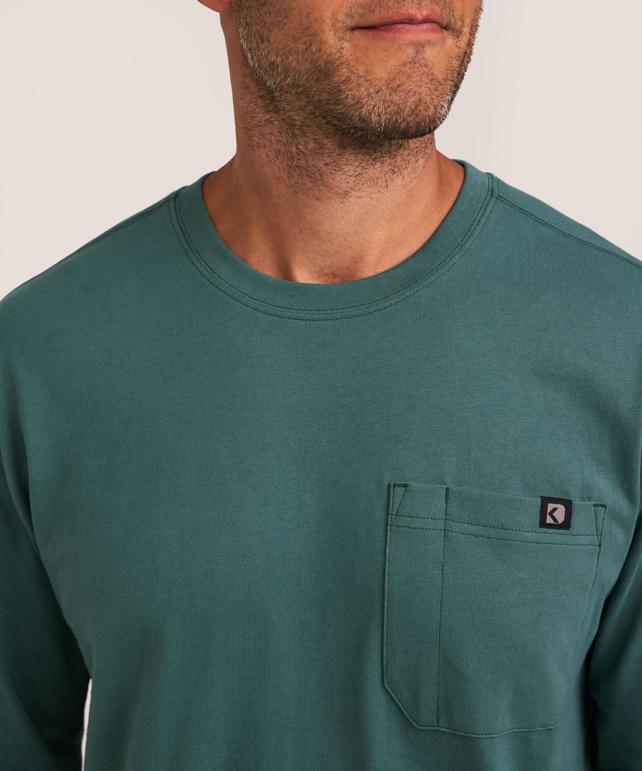 T-shirt à manches longues avec poche au corps pour hommes, série Workpro, Dakota