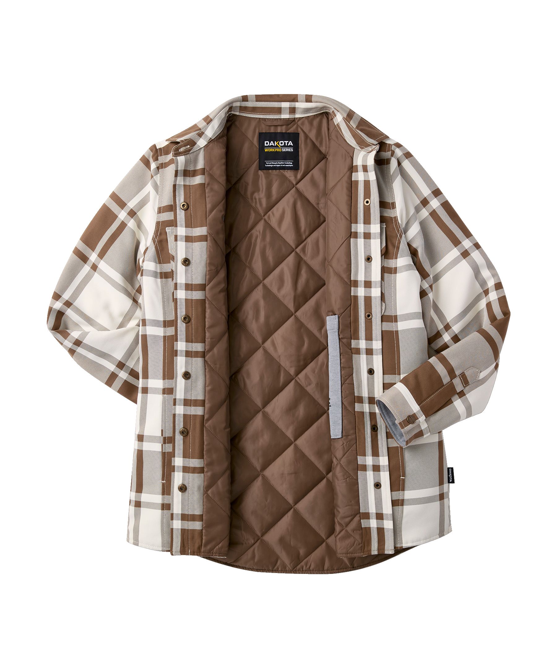 Dakota WorkPro Series Women's Tick and Mosquito Repellent Quilted Flannel Work Shirt