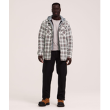 Chemise de travail en flanelle de coton matelassée avec chasse-tiques et chasse-moustiques, série WorkPro, Dakota Front_Flat