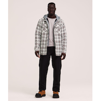 Chemise de travail en flanelle de coton matelassée avec chasse-tiques et chasse-moustiques, série WorkPro, Dakota Front_Flat