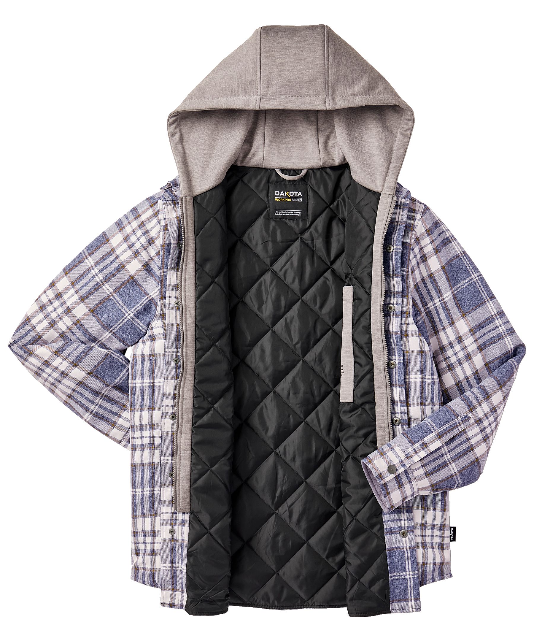 Dakota WorkPro Series Tick and Mosquito Repellant Quilted Flannel Work Shirt