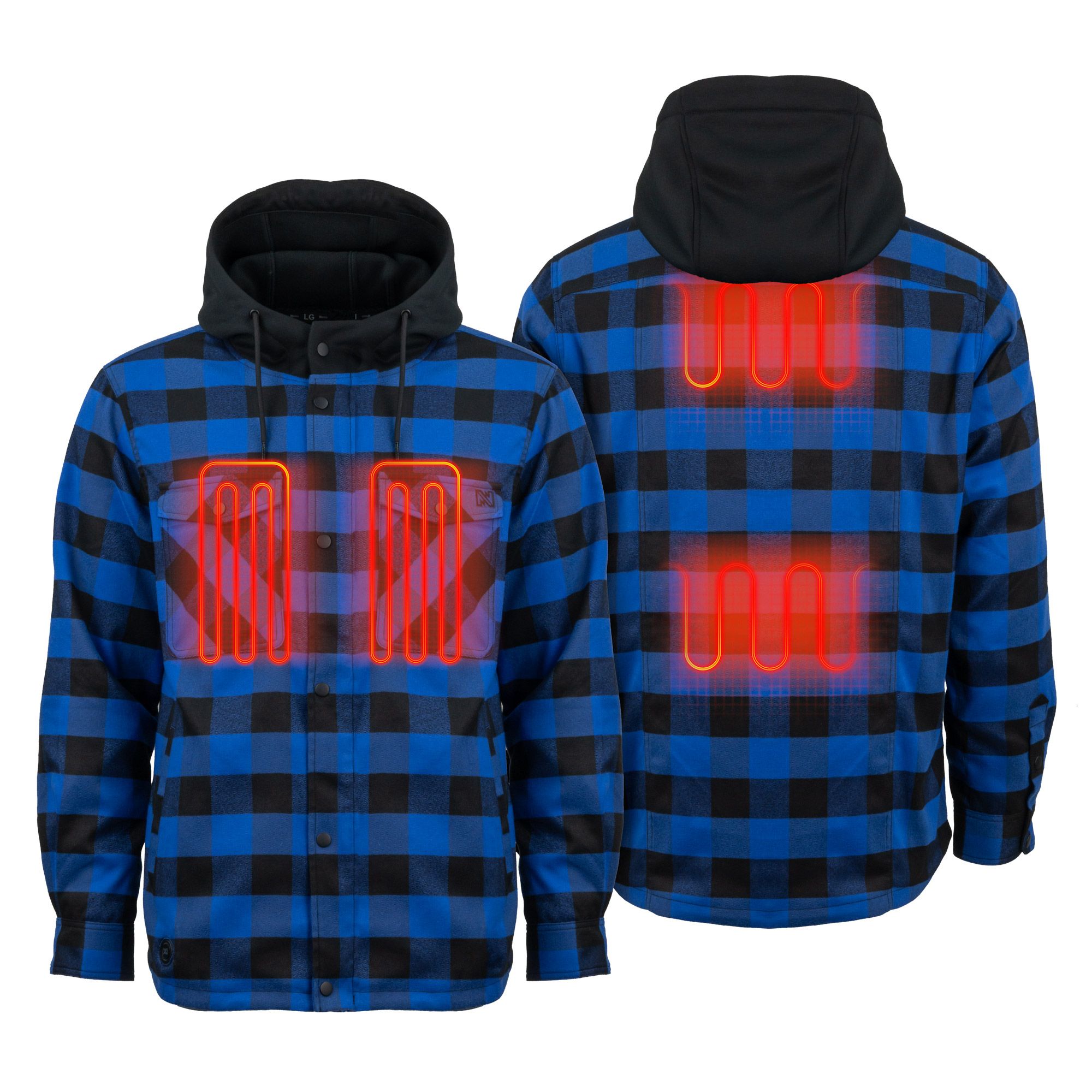 Veste en flanelle à capuche chauffante pour hommes, Mobile Warming by Fieldsheer