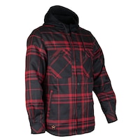 Mobile Warming by Fieldsheer Men's Heated Hooded Flannel Jacket Front_Angled_Right