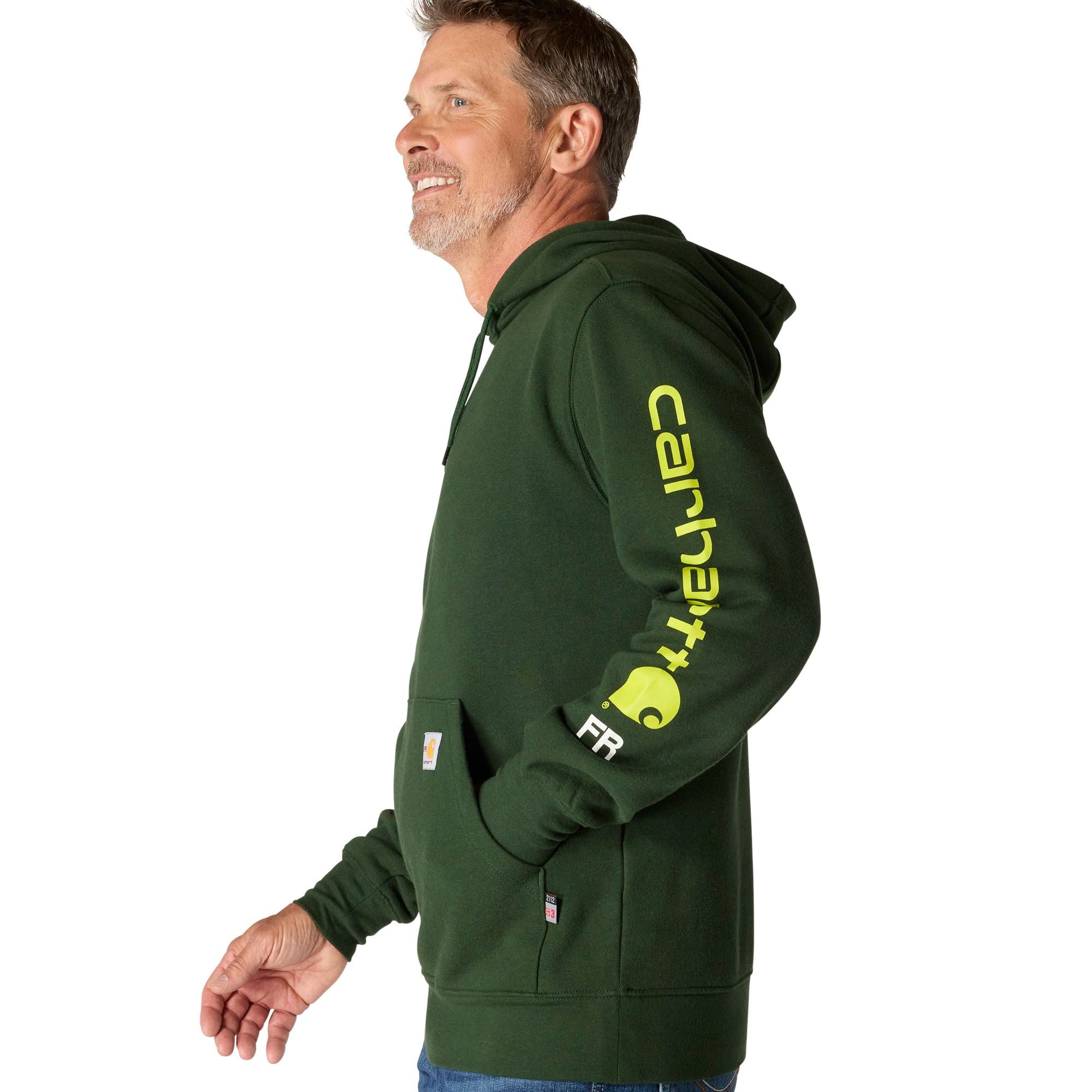 Carhartt Men's Force Flame Resistent Sleeve Logo Hoodie