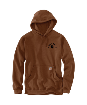 Chandail en molleton à capuche de poids moyen avec logo sur la manche pour hommes, Carhartt