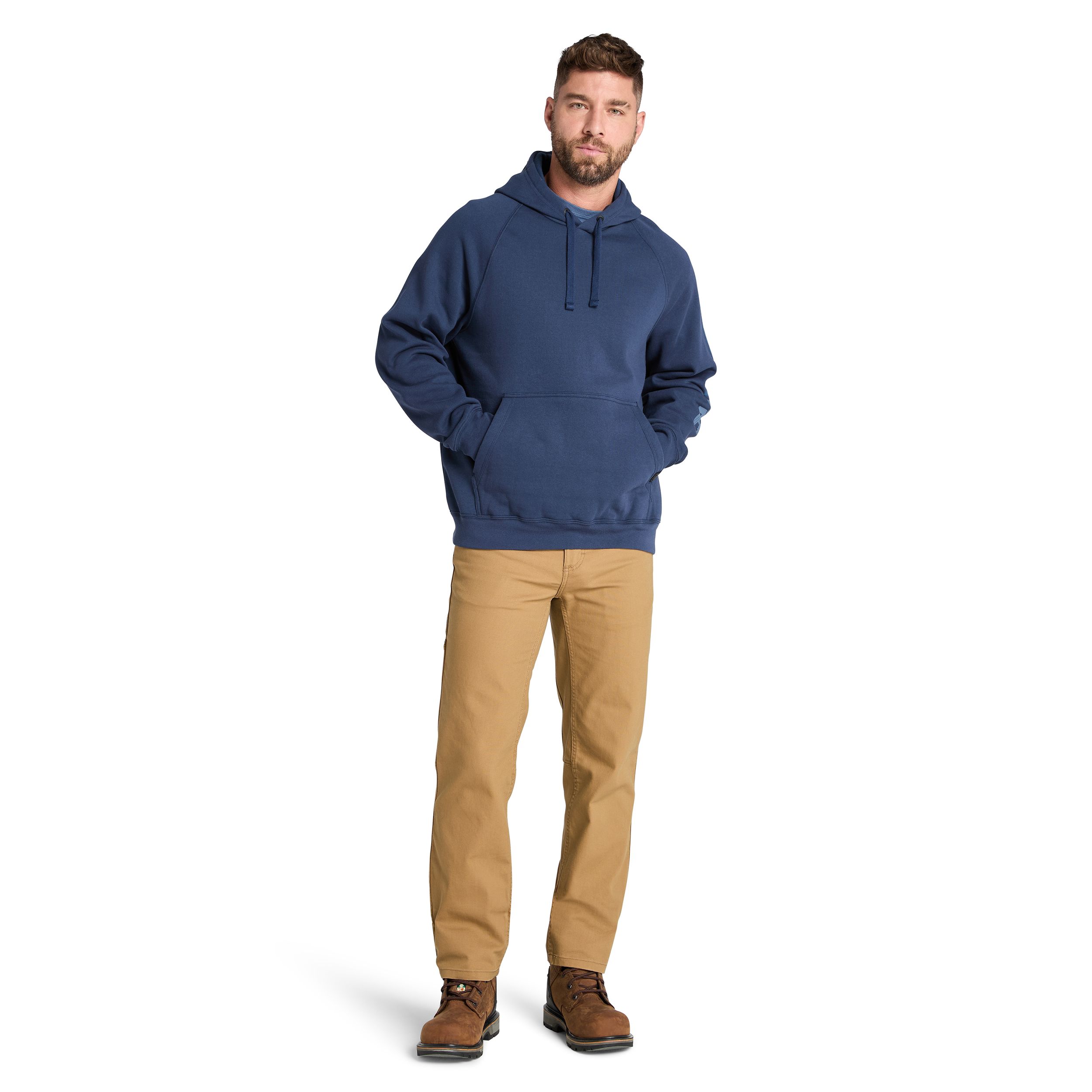 Chandail à capuche Timberland PRO RainRepel pour le travail avec logo sur la manche pour hommes, Hooded Honcho