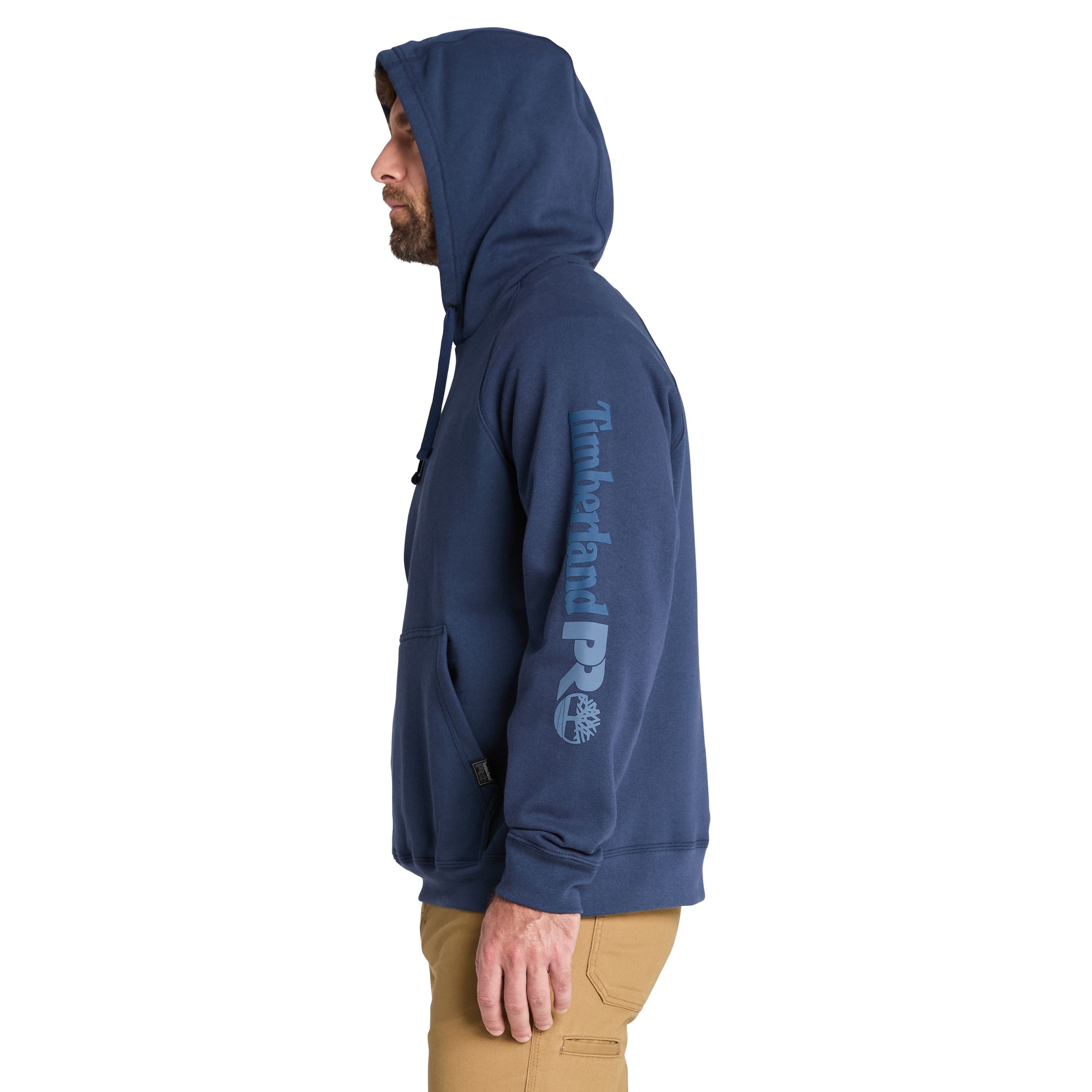 Chandail à capuche Timberland PRO RainRepel pour le travail avec logo sur la manche pour hommes, Hooded Honcho