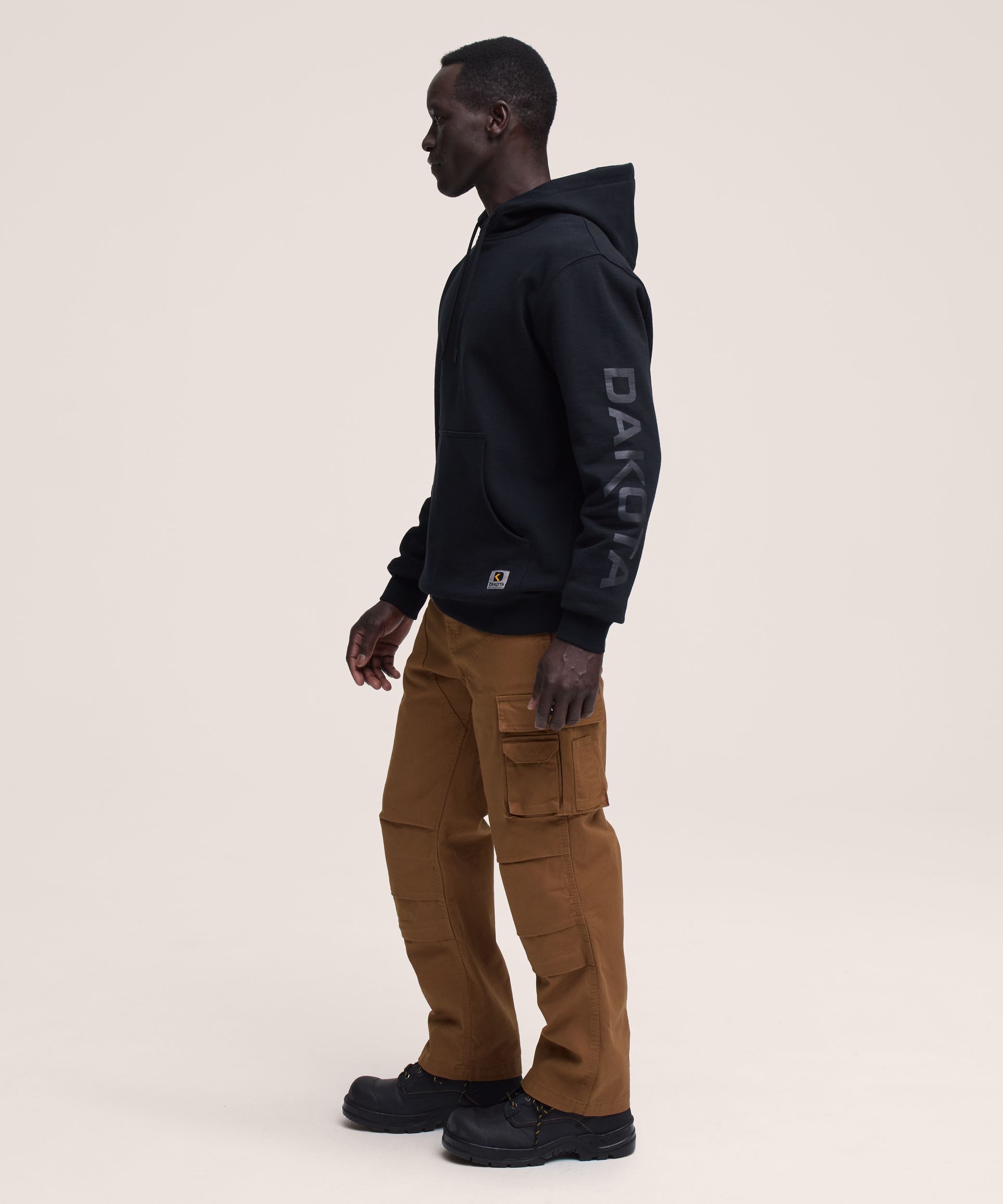 Dakota WorkPro Series Men's Cotton Sleeve Logo Hoodie