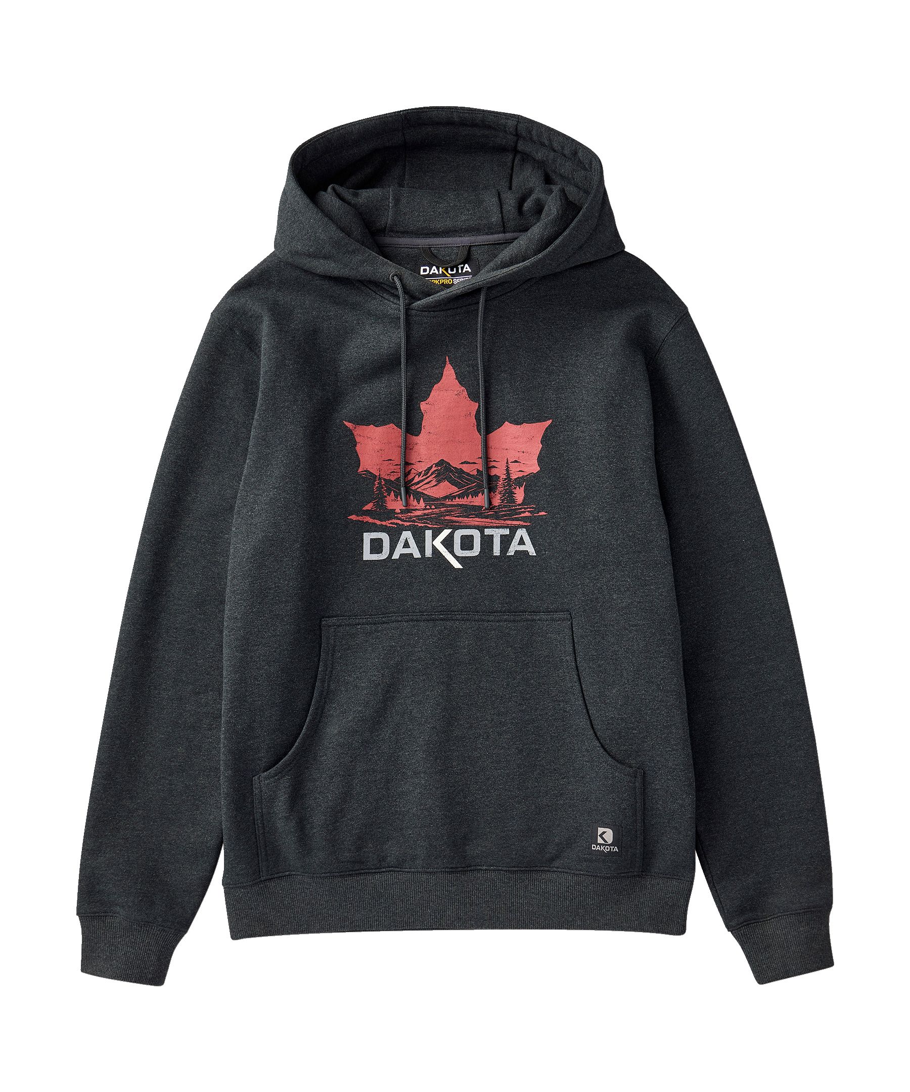 Chandail à capuche en coton avec logo sur la manche pour hommes, série Dakota WorkPro