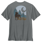 T-shirt décontracté à motif de chien pour hommes, Irvine, Carhartt Front_Flat