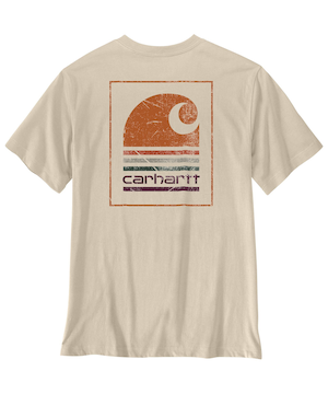 T-shirt décontracté à rayures décolorées pour hommes, Irvine, Carhartt