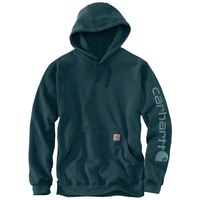 Chandail en molleton à capuche de poids moyen avec logo sur la manche pour hommes, Carhartt