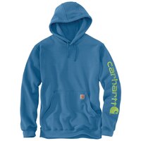 Chandail en molleton à capuche de poids moyen avec logo sur la manche pour hommes, Carhartt