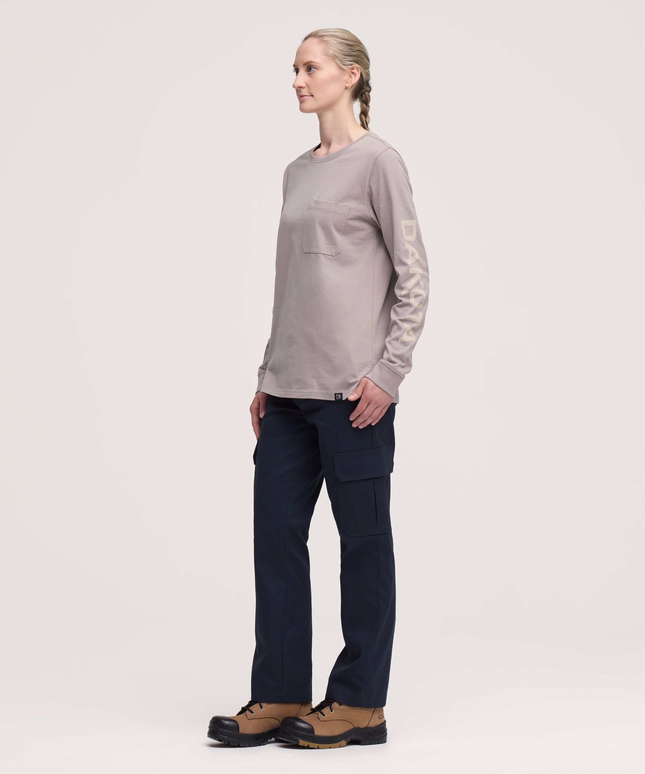 T-shirt à manches longues avec poche pour femmes, série Dakota WorkPro