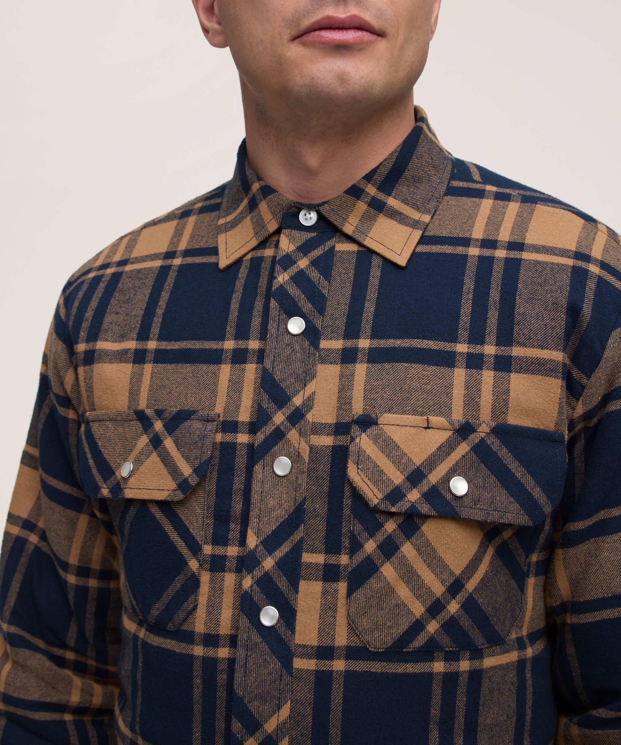 Aggressor Men's Quilted Flannel Snap Work Shirt