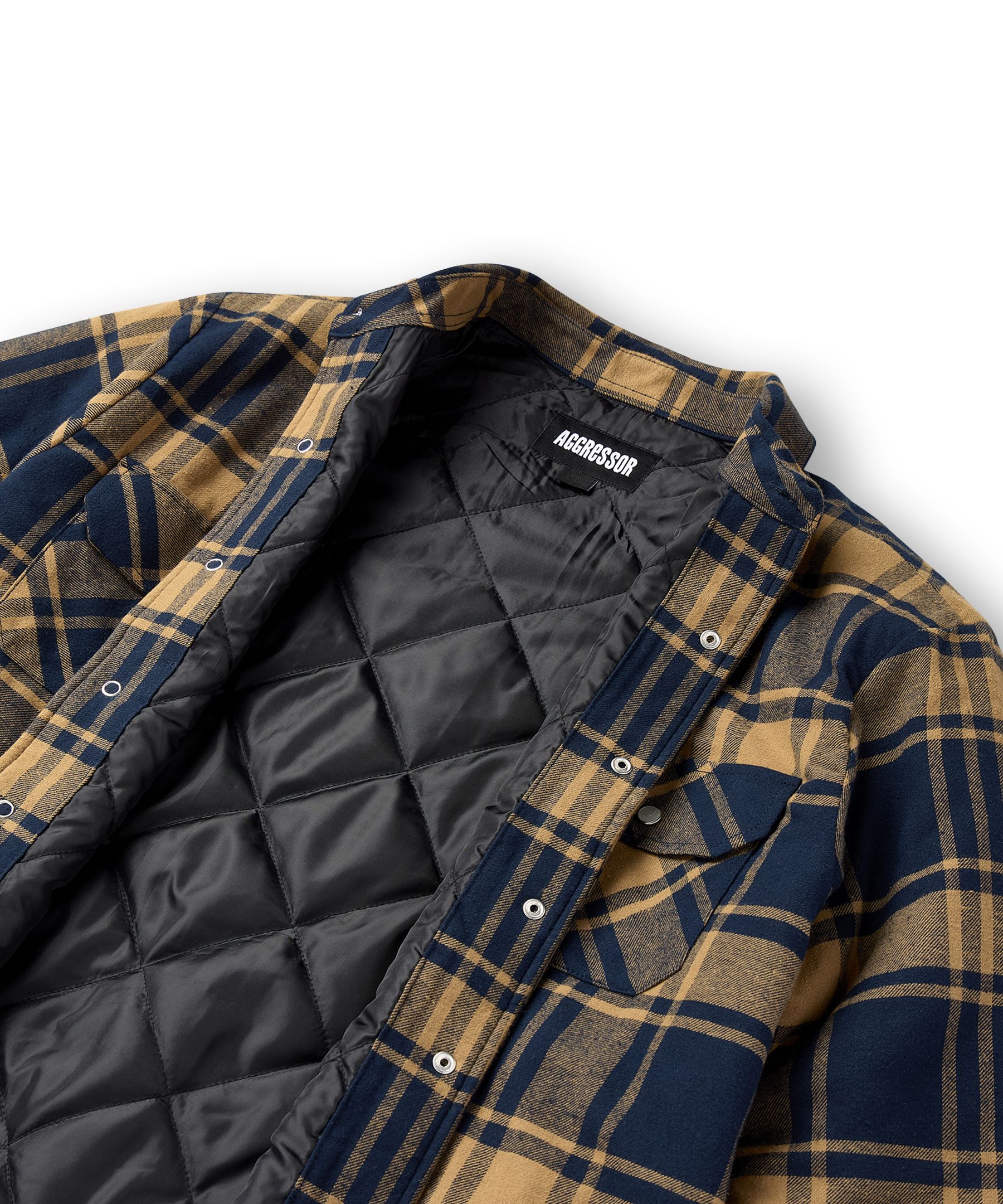 Aggressor Men's Quilted Flannel Snap Work Shirt
