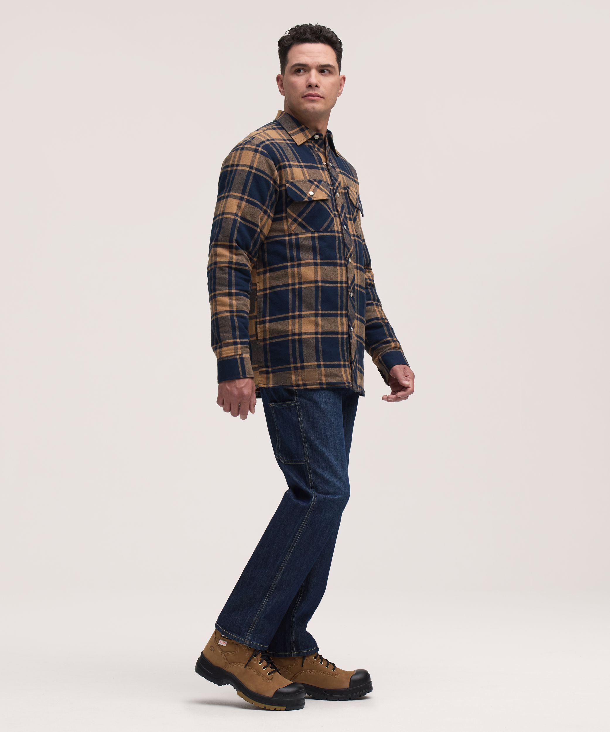 Aggressor Men's Quilted Flannel Snap Work Shirt