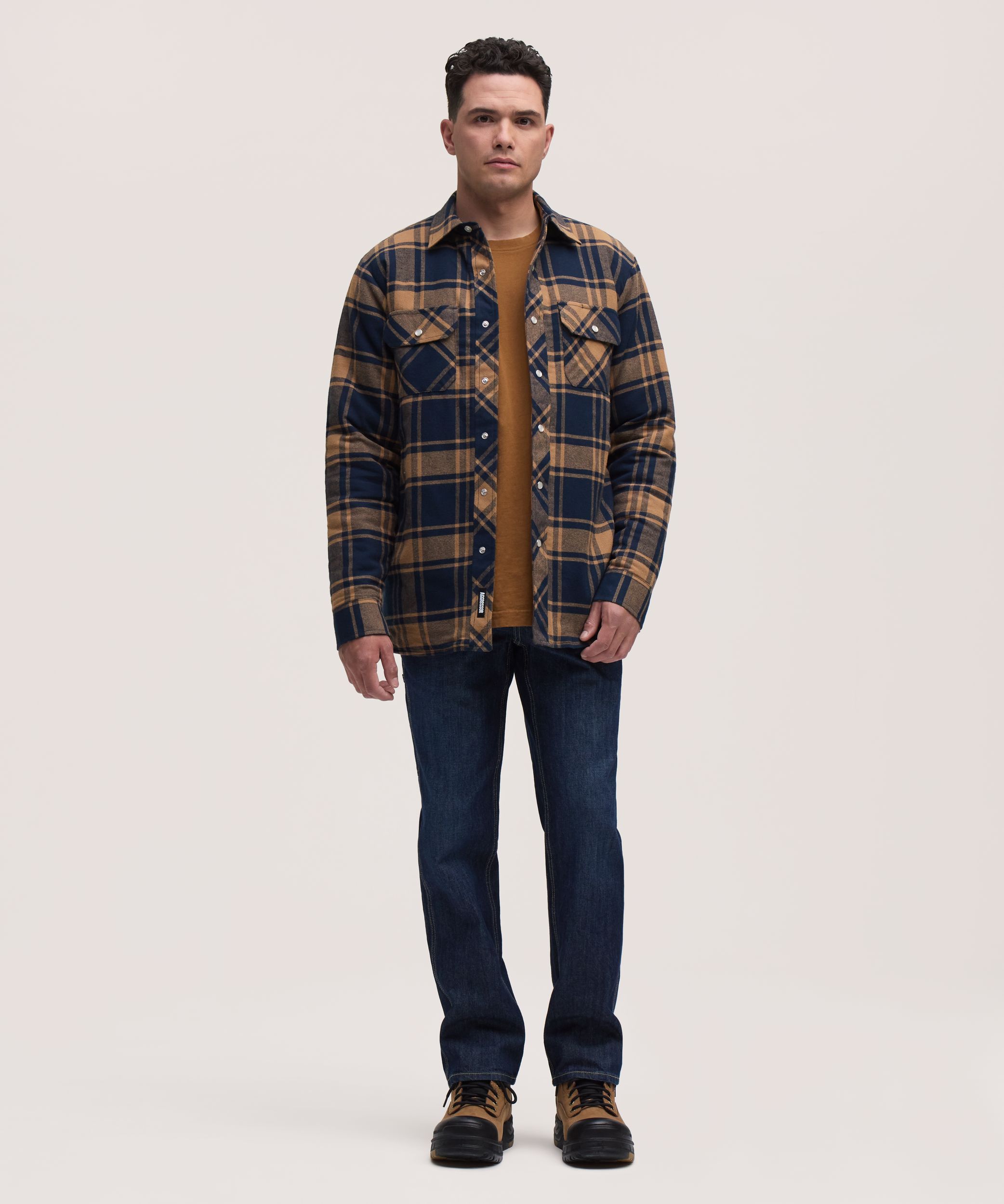 Aggressor Men's Quilted Flannel Snap Work Shirt