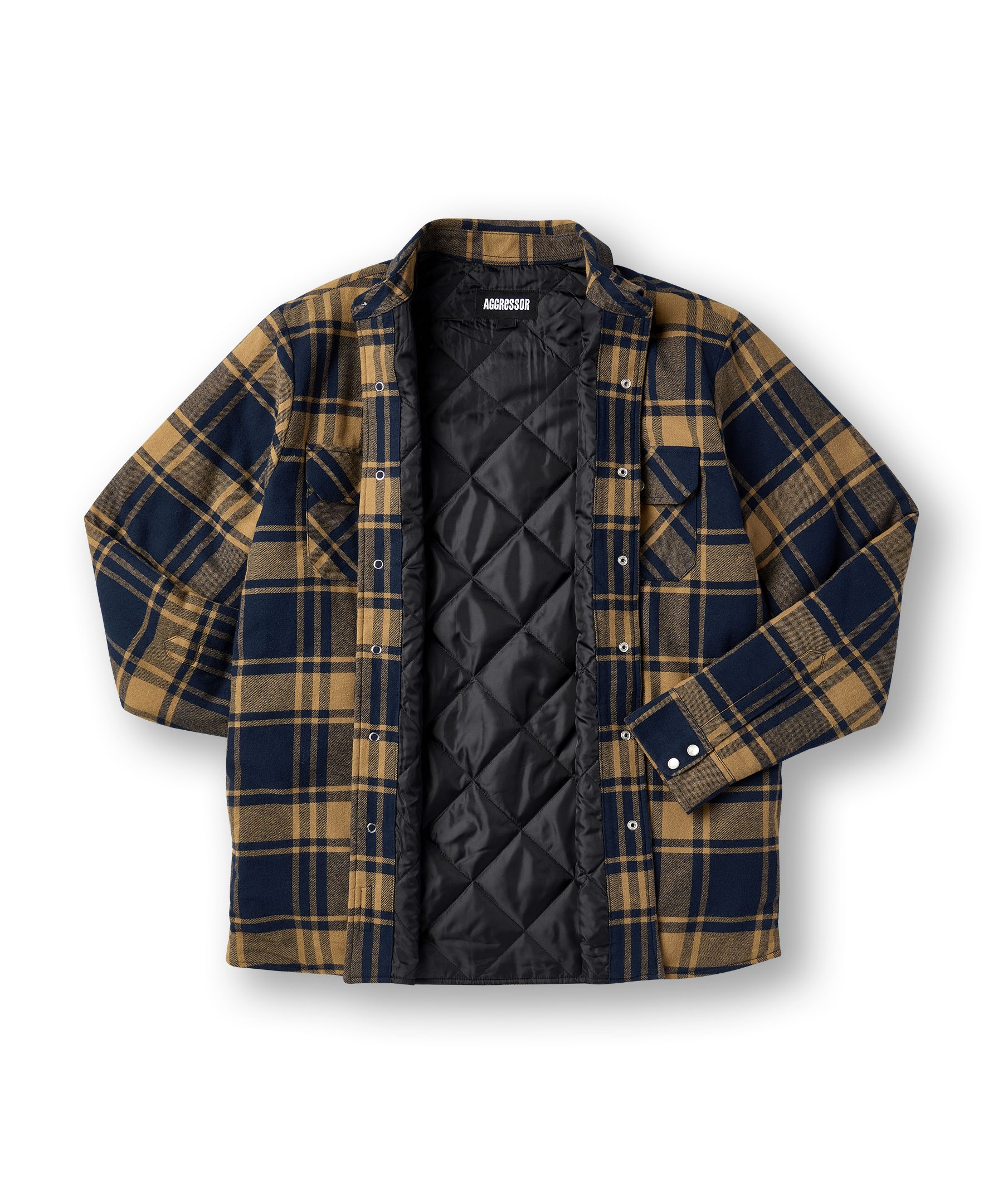 Aggressor Men's Quilted Flannel Snap Work Shirt
