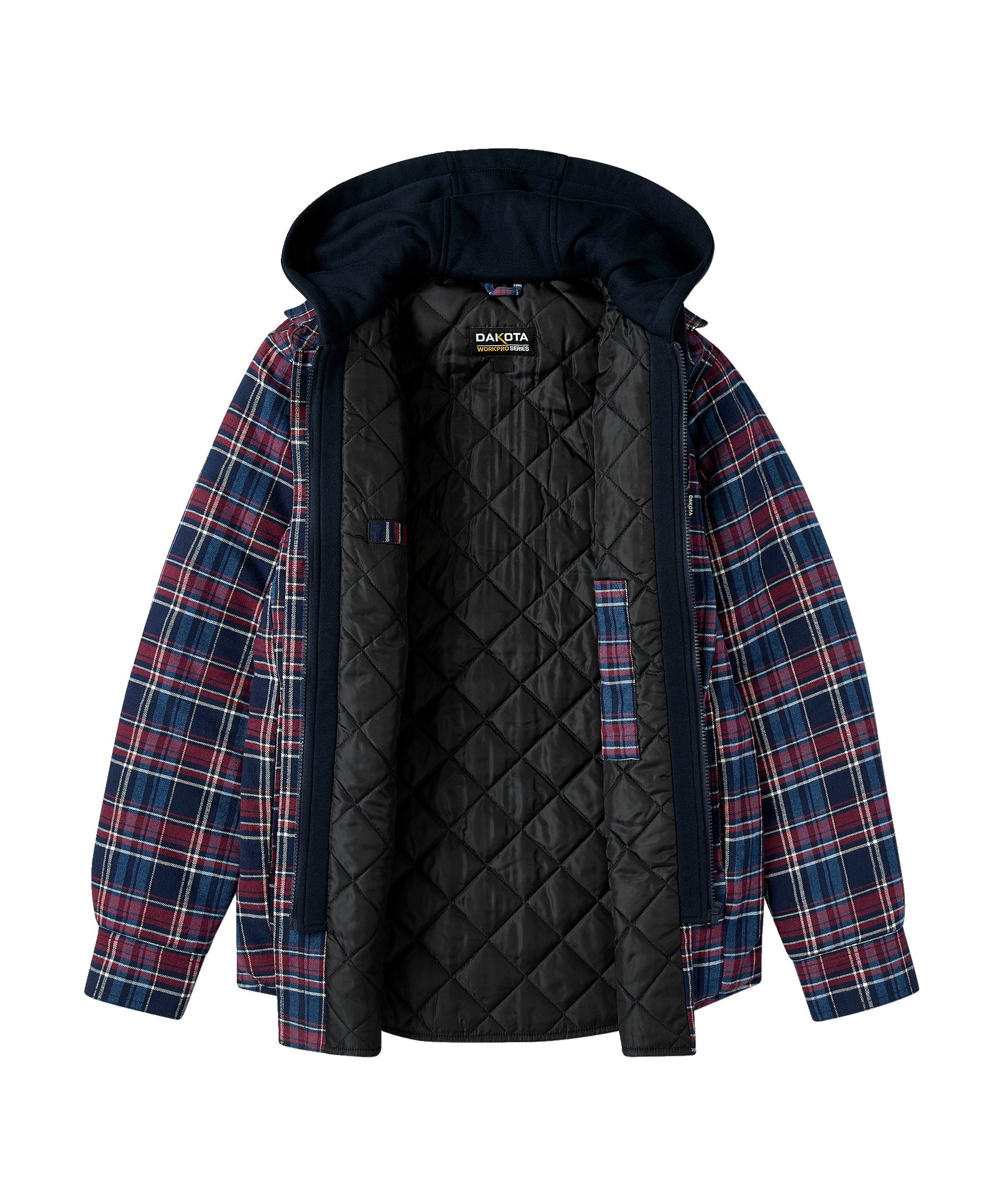 Dakota WorkPro Series Men's Quilted Flannel Hooded Work Shirt