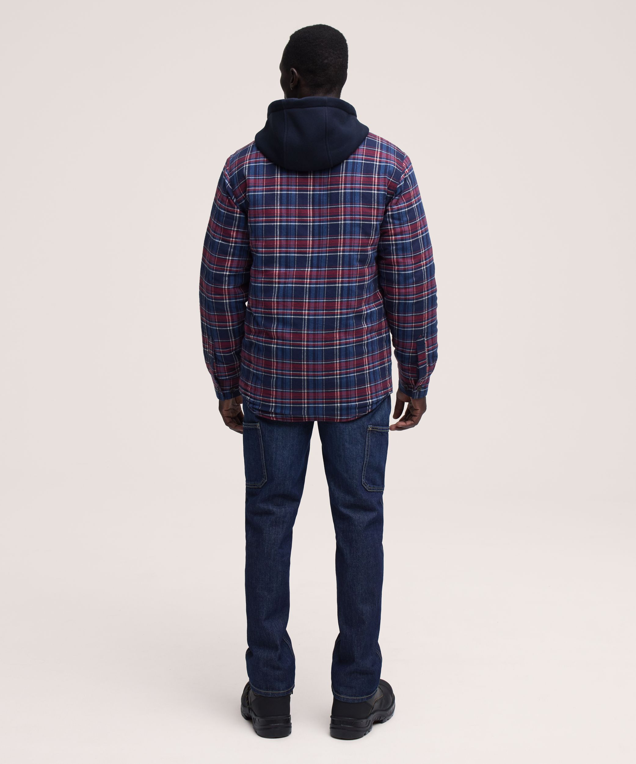 Dakota WorkPro Series Men's Quilted Flannel Hooded Work Shirt
