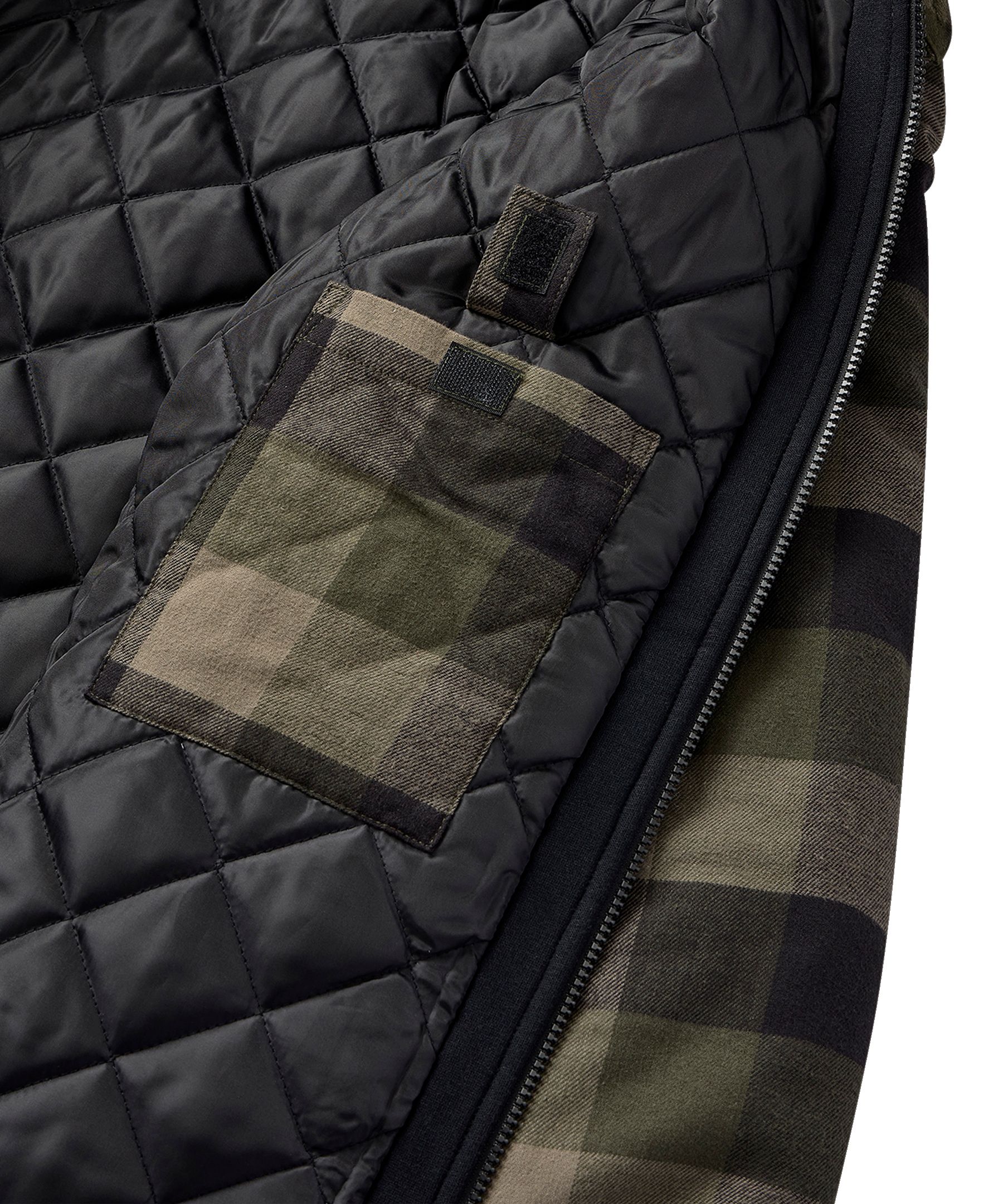 Chemise de travail à capuche en flanelle matelassée pour hommes, série WorkPro, Dakota
