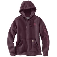 Chandail à capuche graphique à coupe décontractée avec logo sur la manche pour femmes, Carhartt