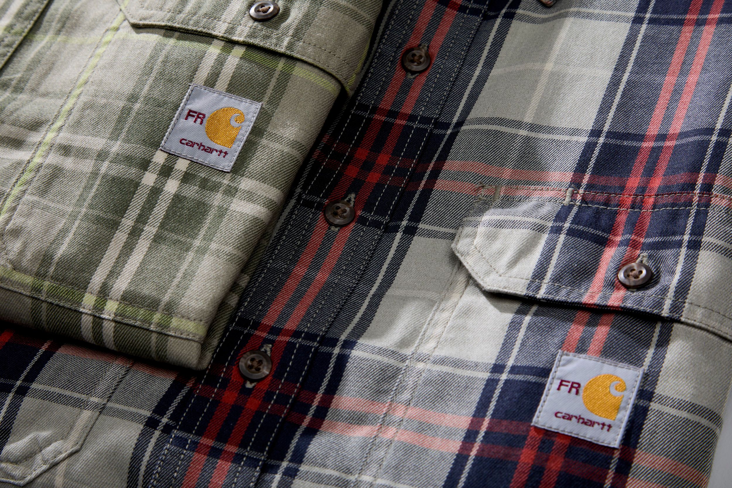 Carhartt Men's Flame Resistant Long Sleeve Plaid Shirt