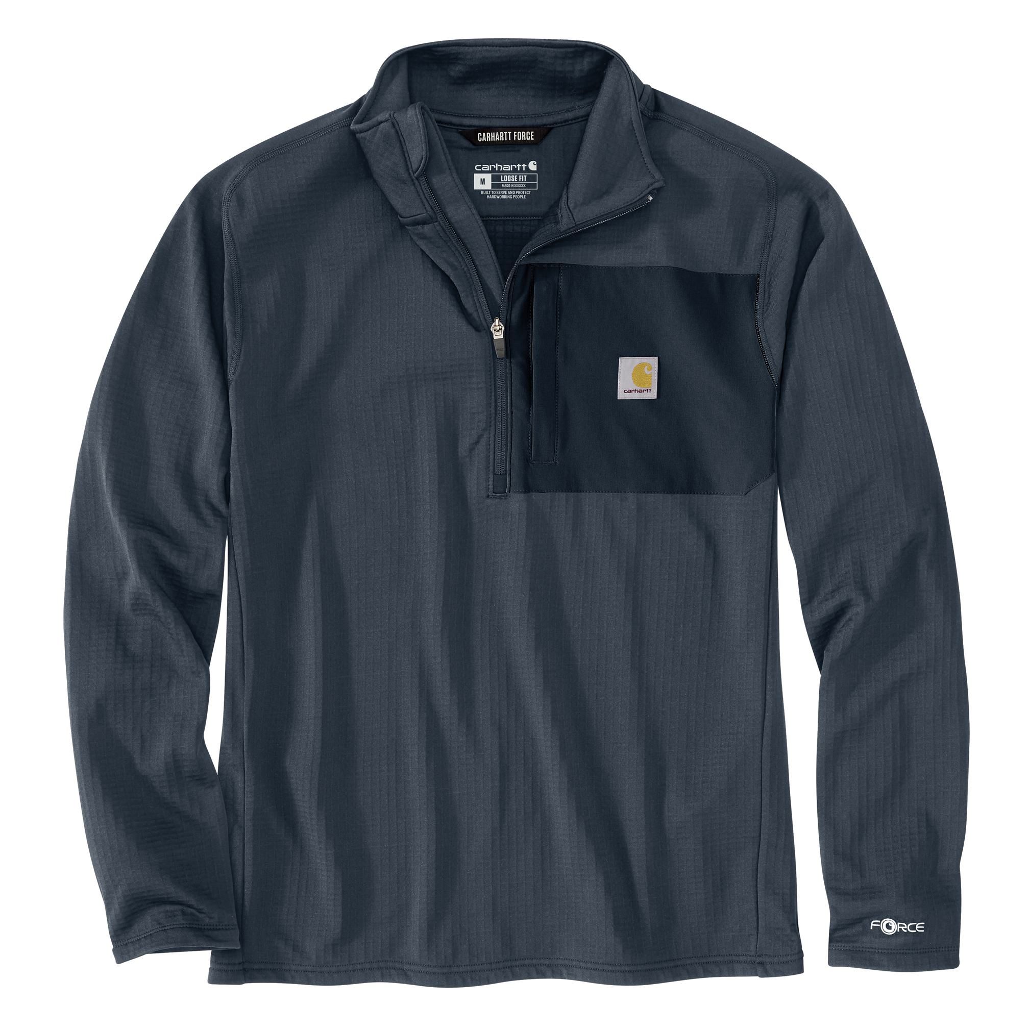 Carhartt Men's Force Ironwood Relaxed Half-Zip Mock Neck