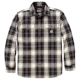 Carhart Men's Heavyweight Flannel Plaid Shirt Front_Flat