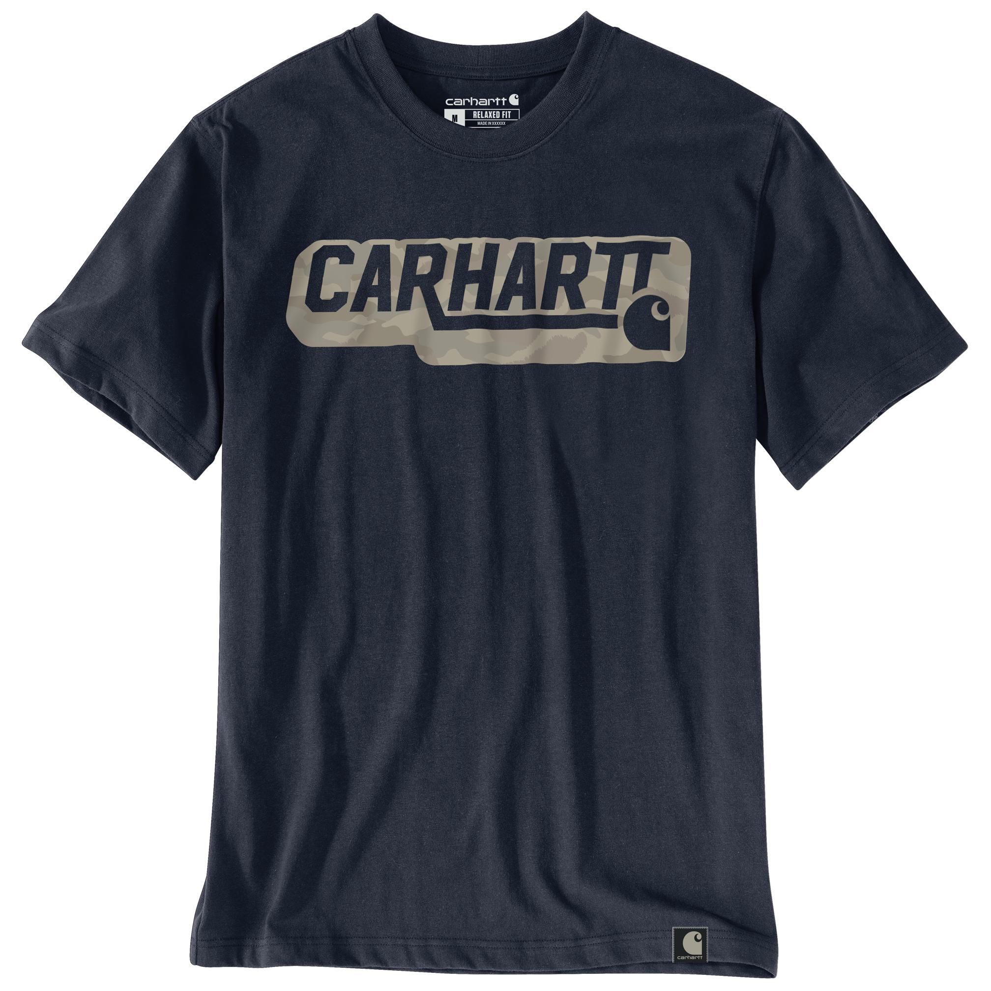 Carhartt Men's Irvine Relaxed Camo Logo T-Shirt