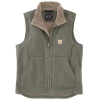 Carhartt Men's Gravel Washed Duck Sherpa-Lined Mockneck Vest