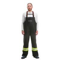 Grundens Men's Neptune CSA Approved Class 1 Rain Bib Overalls Front_Flat