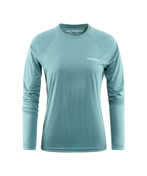 Grundens Women's Salmon Tailscape Long Sleeve Tech T-Shirt