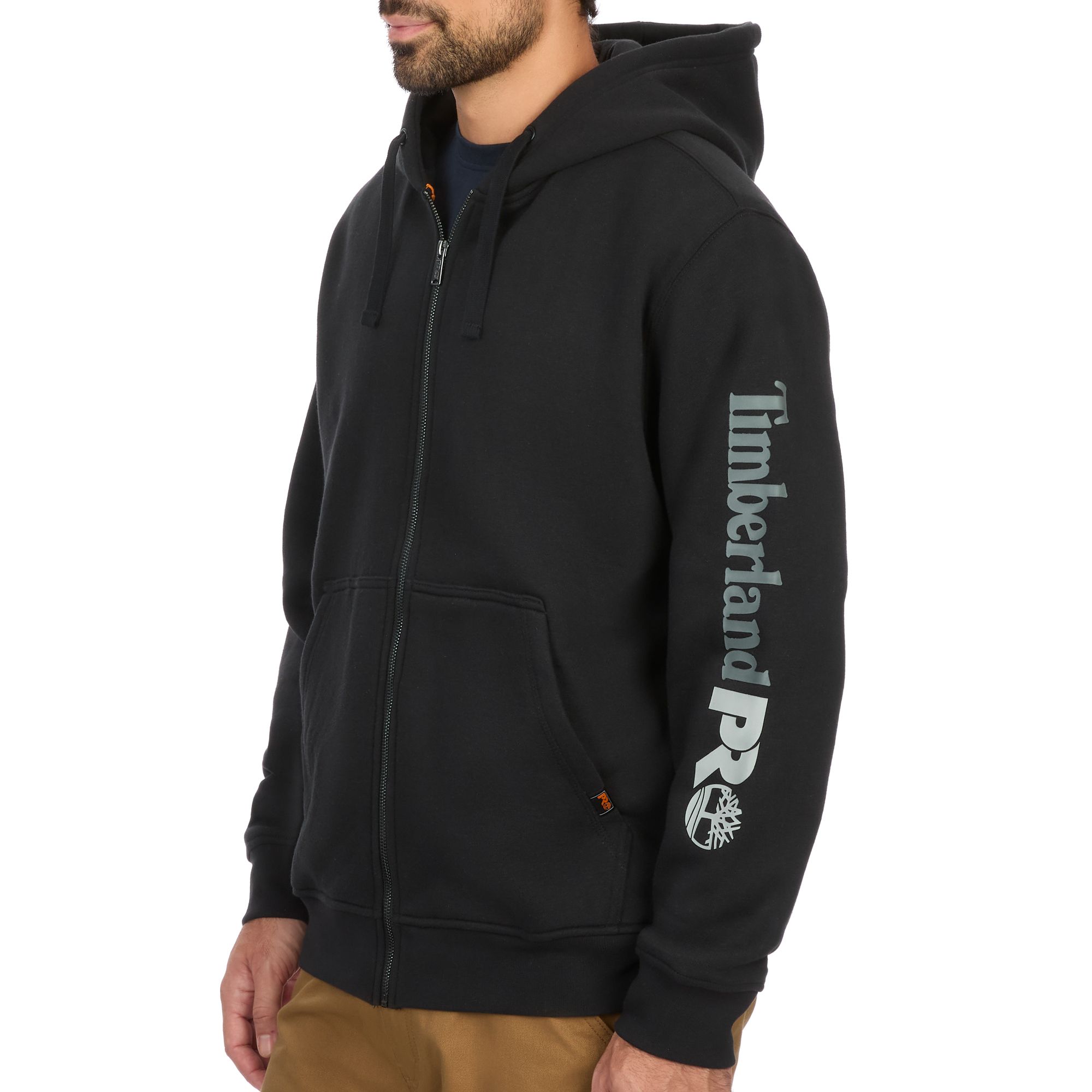 Timberland PRO Men's Front Zip Sleeve Logo Hoodie