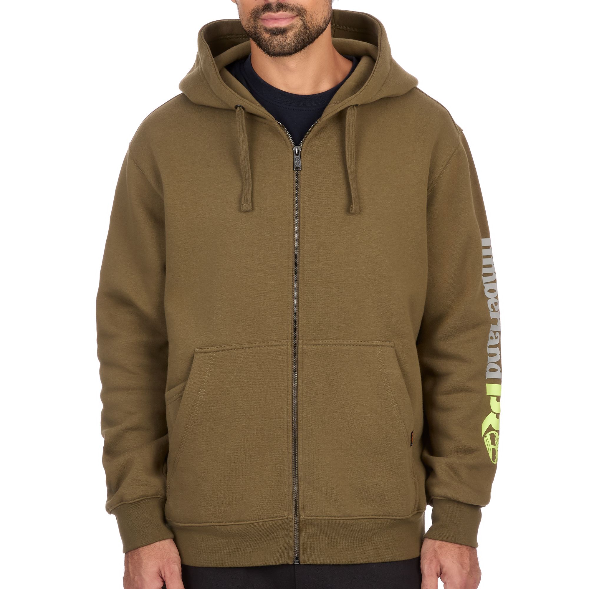 Timberland PRO Men's Front Zip Sleeve Logo Hoodie