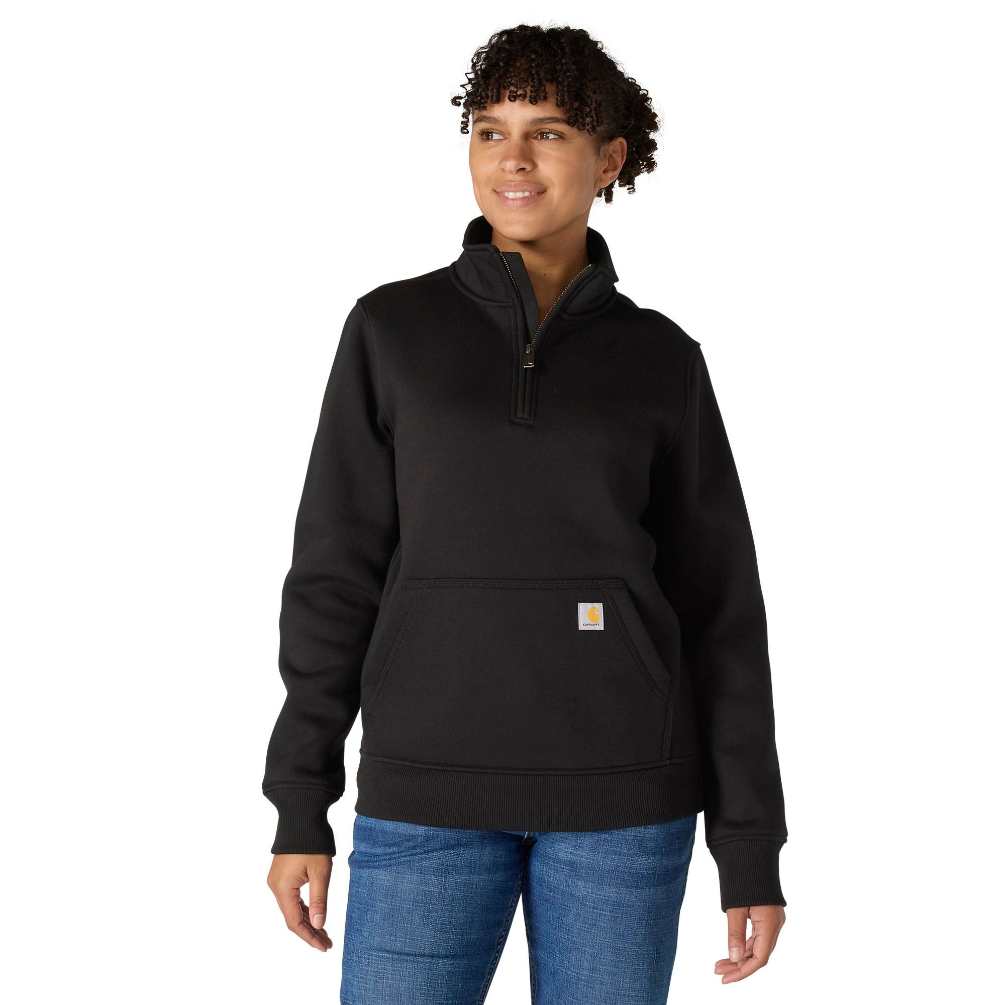 Carhartt Women's Relaxed Fit Mock Neck 1/4 Zip Sweater
