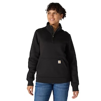 Carhartt Women's Relaxed Fit Mock Neck 1/4 Zip Sweater