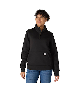 Carhartt Women's Relaxed Fit Mock Neck 1/4 Zip Sweater