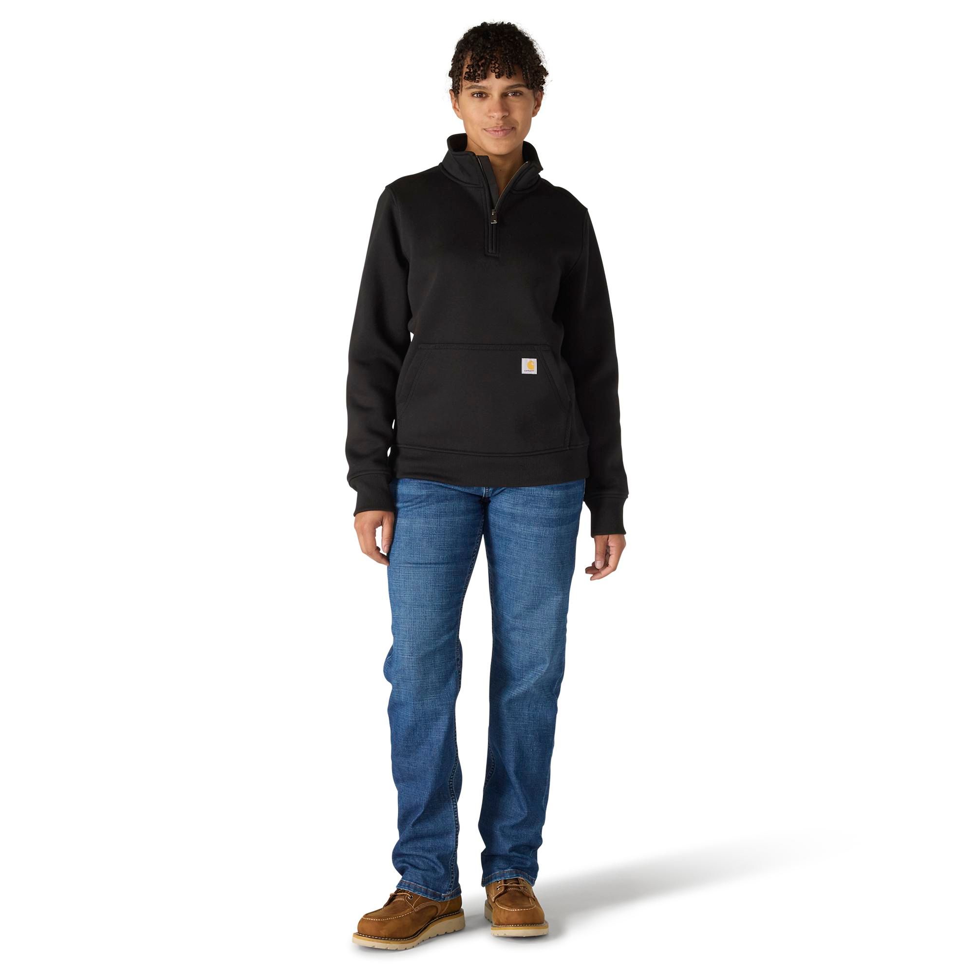 Carhartt Women's Relaxed Fit Mock Neck 1/4 Zip Sweater
