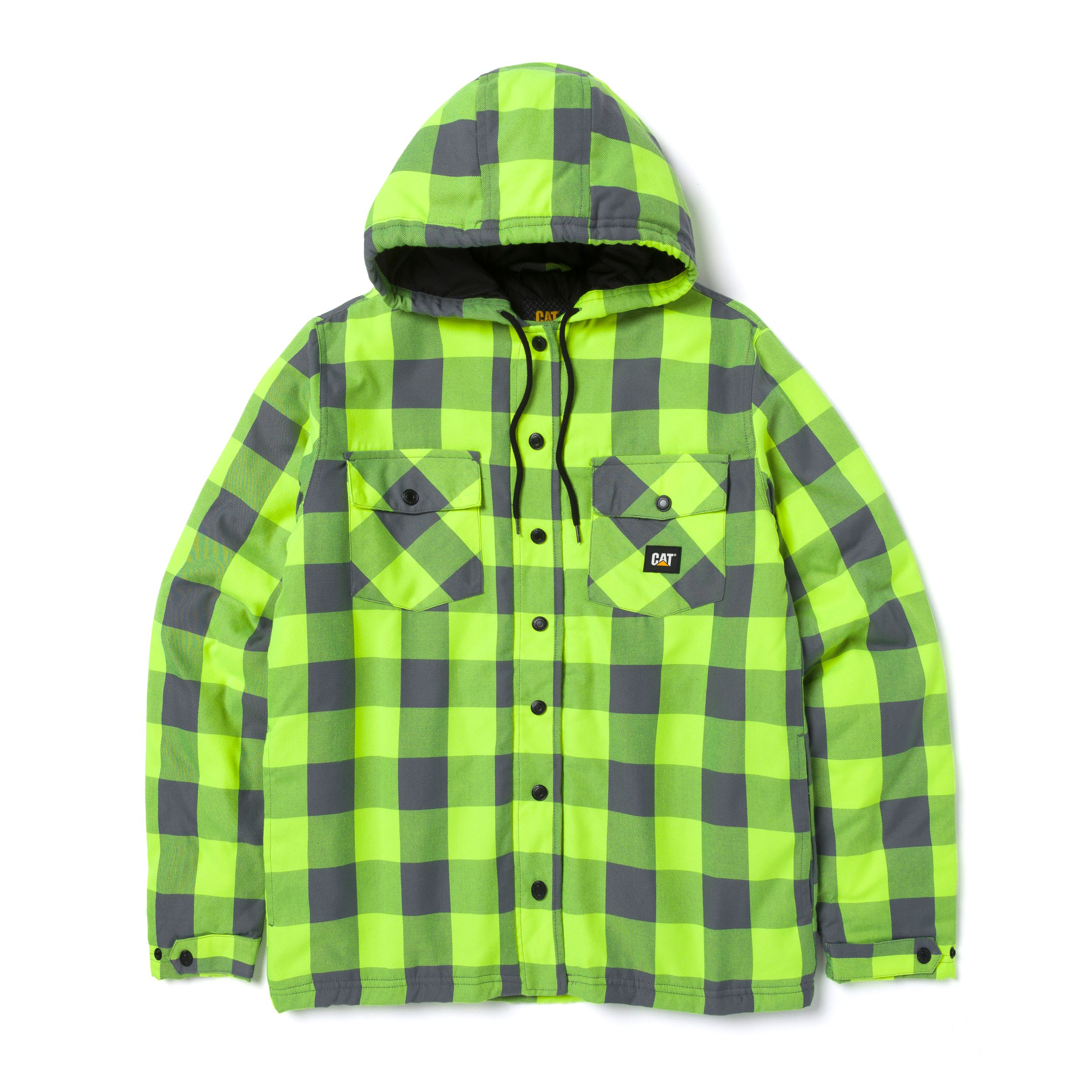 CAT Men's Hooded Flannel Shirt Jacket