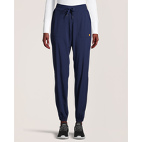 Pantalon d'uniforme médical de style jogging Scrubletics avec ceinture élastique et cordon de serrage, pour femmes Front_Flat