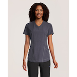 Haut d'uniforme médical Scrubletics avec encolure en V et ourlet arrondi, pour femmes Front_Flat