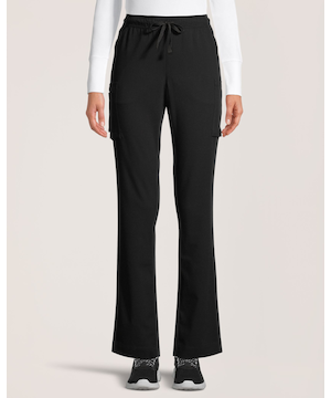 Pantalon d’uniforme médical Health Pro Heart de HEALTH PRO à poche cargo et à ceinture élastique avec cordon de serrage, pour femmes, Women's Heart