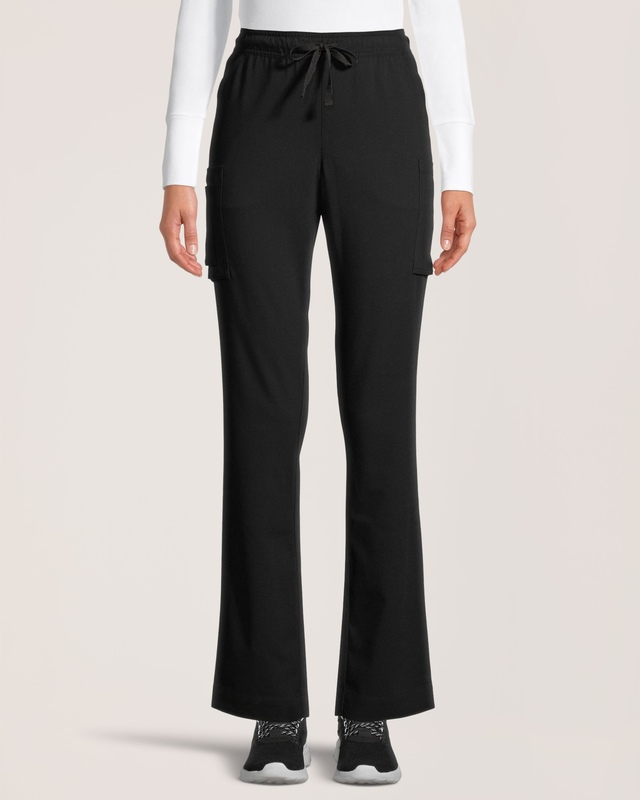 Pantalon d’uniforme médical Health Pro Heart de HEALTH PRO à poche cargo et à ceinture élastique avec cordon de serrage, pour femmes, Women's Heart