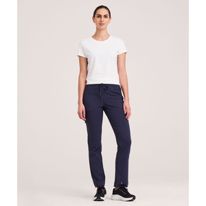 Health Pro Heart Women's Heart Cargo Pocket Elastic Stretch Waist with Drawstring Scrub Pants - Grey